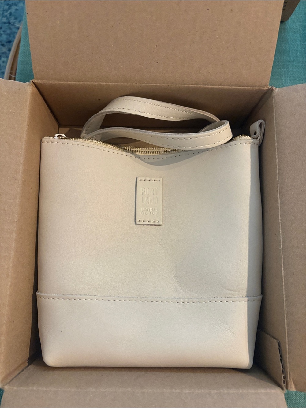 Portland Leather bone festival Crossbody  Bag